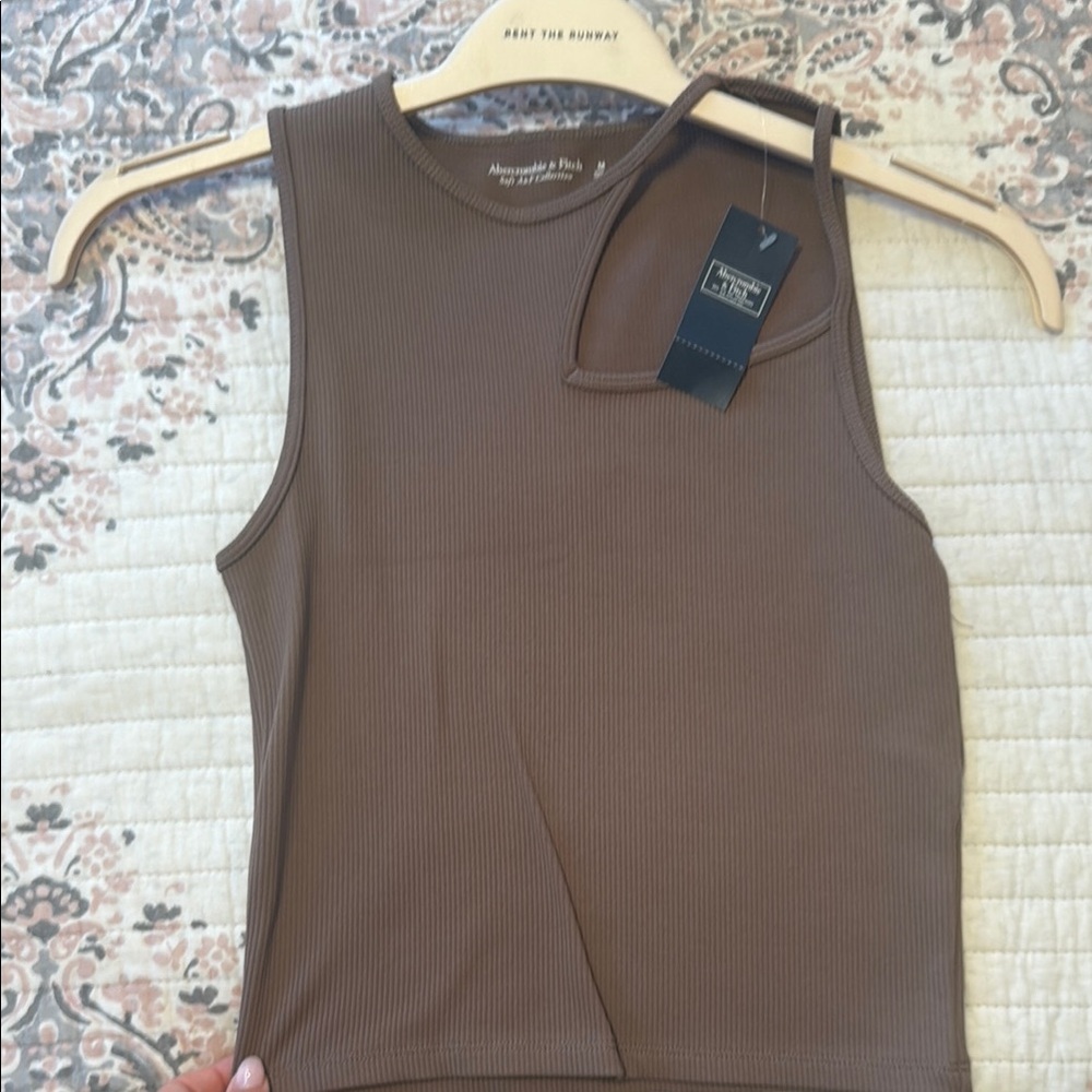 Abercrombie & Fitch Brown Fitted Tank Top